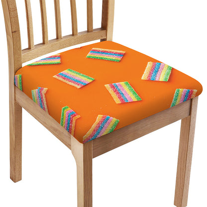 Colorful Gummy Print Chair Cushion Cover