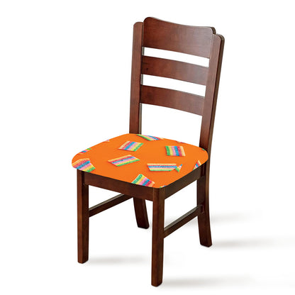 Colorful Gummy Print Chair Cushion Cover