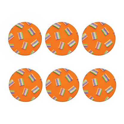 Colorful Gummy Print Coaster Set