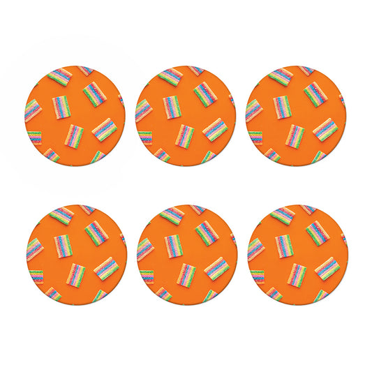 Colorful Gummy Print Coaster Set