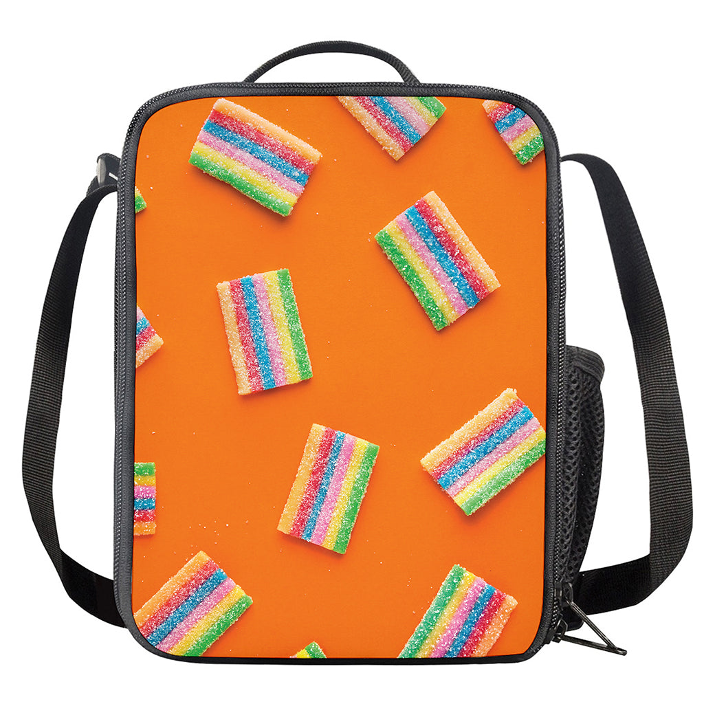 Colorful Gummy Print Crossbody Lunch Bag