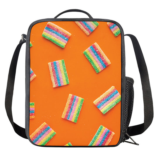 Colorful Gummy Print Crossbody Lunch Bag