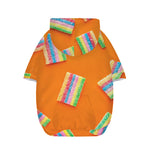 Colorful Gummy Print Dog Zip Up Hoodie