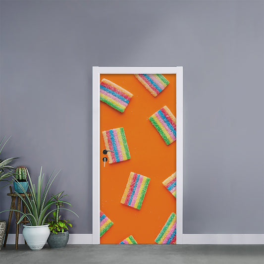 Colorful Gummy Print Door Sticker