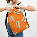 Colorful Gummy Print Drawstring Backpack