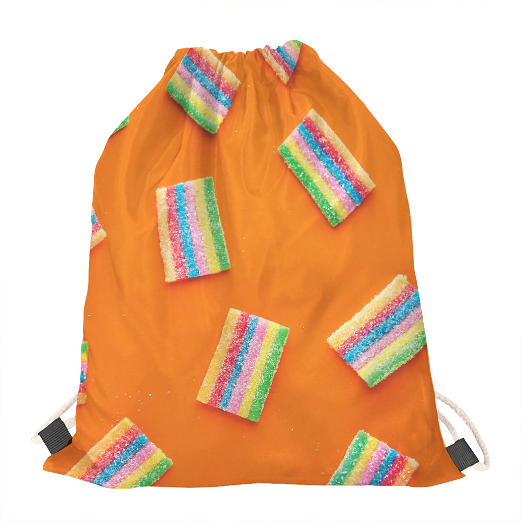 Colorful Gummy Print Drawstring Bag