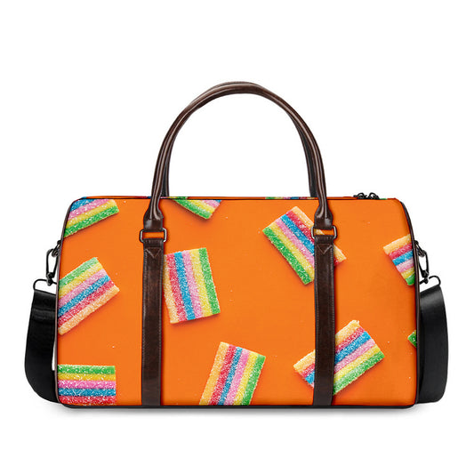 Colorful Gummy Print Duffle Bag