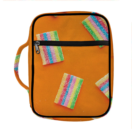 Colorful Gummy Print Front Pocket Bible Bag