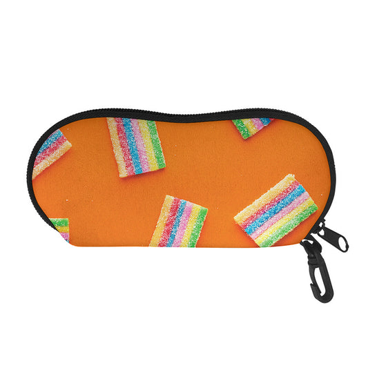 Colorful Gummy Print Glasses Case