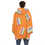 Colorful Gummy Print Hoodie Blanket