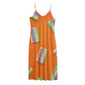 Colorful Gummy Print Jersey Midi Cami Dress
