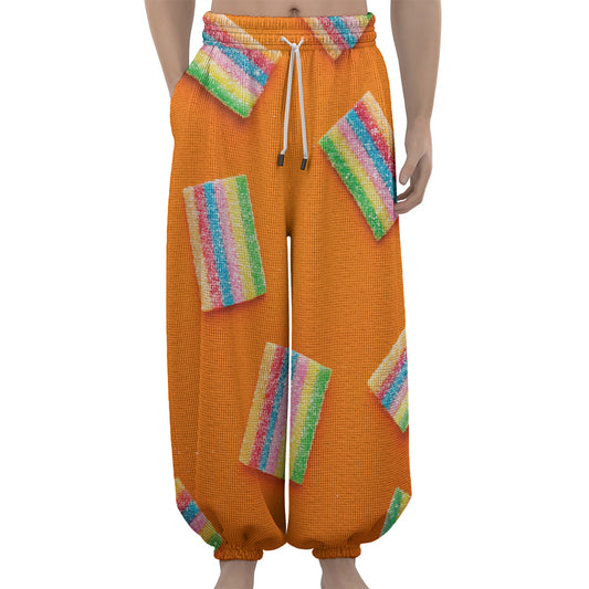 Colorful Gummy Print Lantern Pants