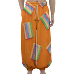 Colorful Gummy Print Lantern Pants
