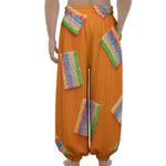Colorful Gummy Print Lantern Pants
