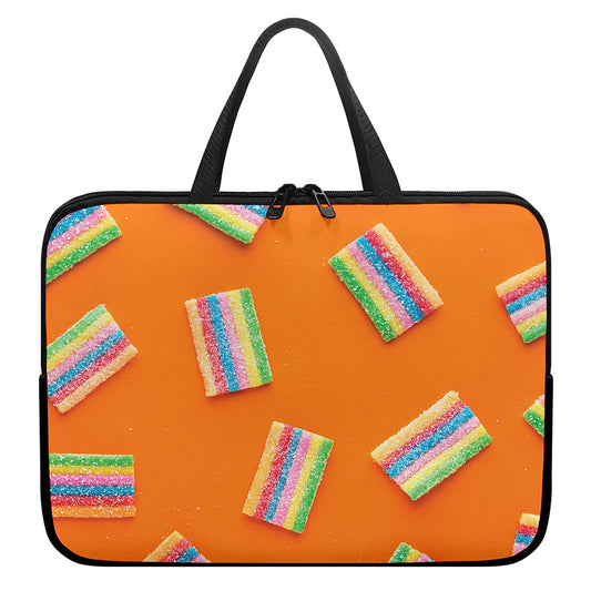 Colorful Gummy Print Laptop Sleeve With Handle