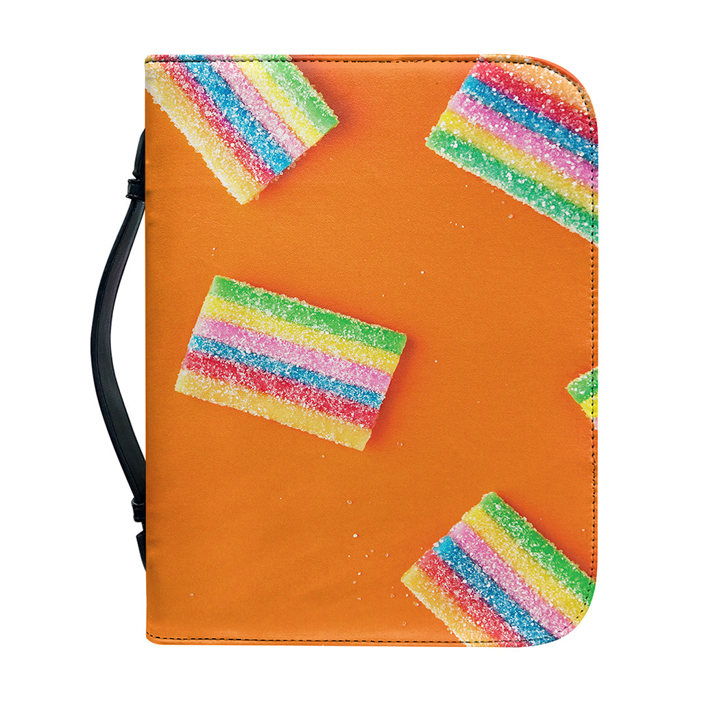 Colorful Gummy Print Leather Bible Cover