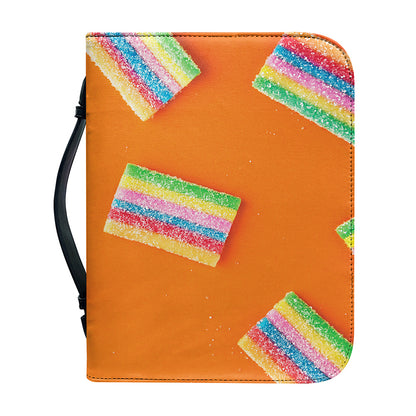 Colorful Gummy Print Leather Bible Cover