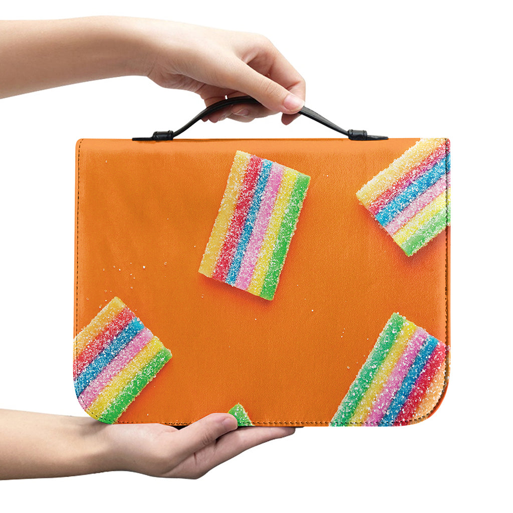 Colorful Gummy Print Leather Bible Cover