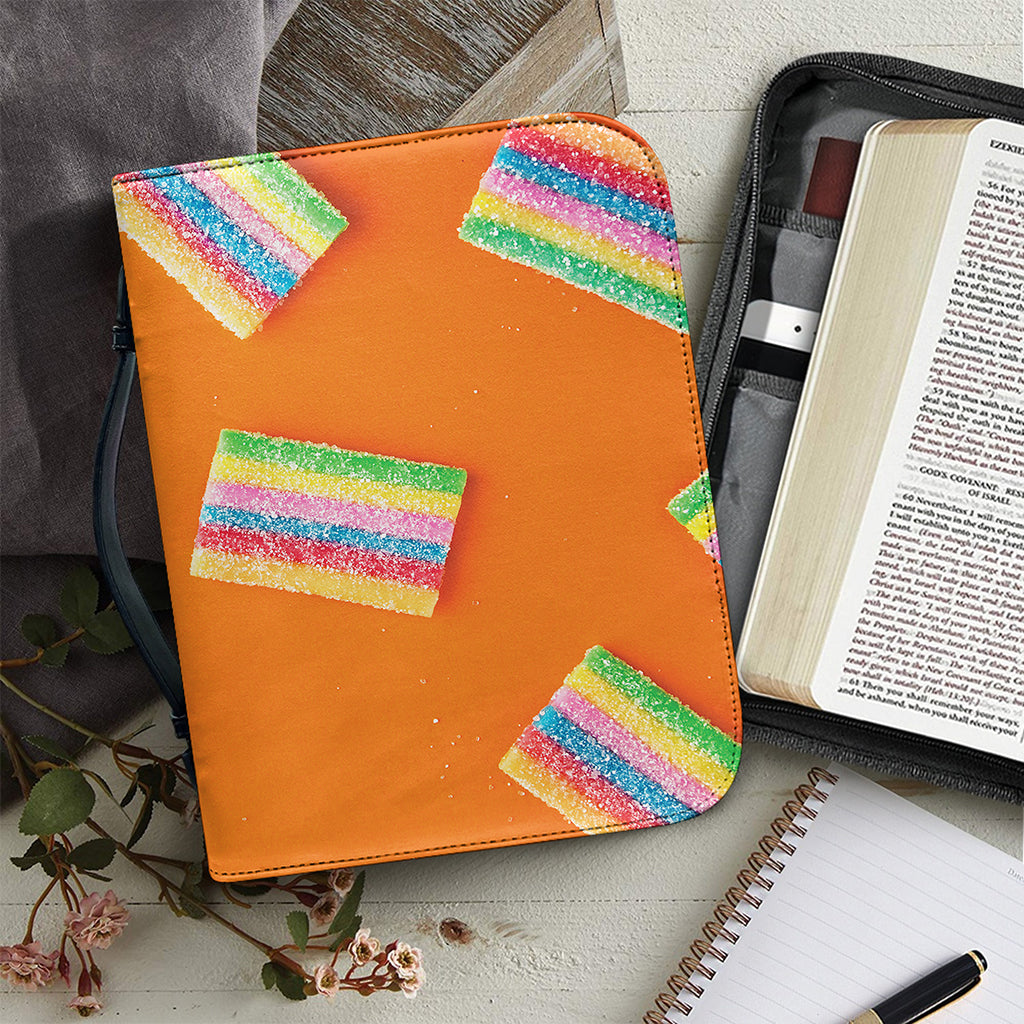 Colorful Gummy Print Leather Bible Cover