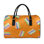 Colorful Gummy Print Leather Duffle Bag