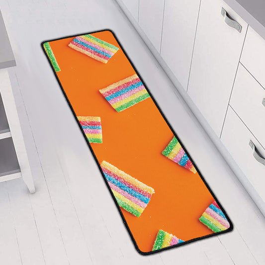 Colorful Gummy Print Long Kitchen Mat