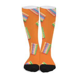 Colorful Gummy Print Long Socks