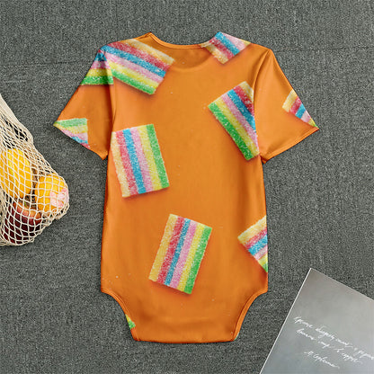 Colorful Gummy Print Men's Bodysuit