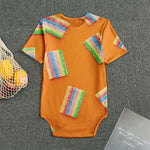 Colorful Gummy Print Men's Bodysuit