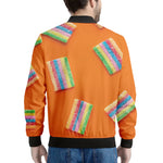 Colorful Gummy Print Men's Bomber Jacket