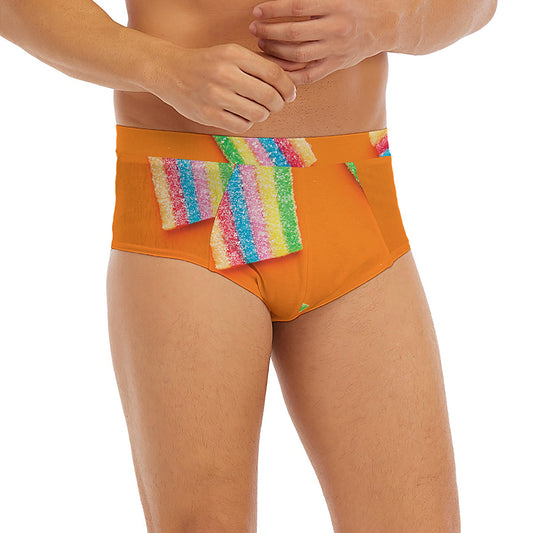 Colorful Gummy Print Men's Briefs