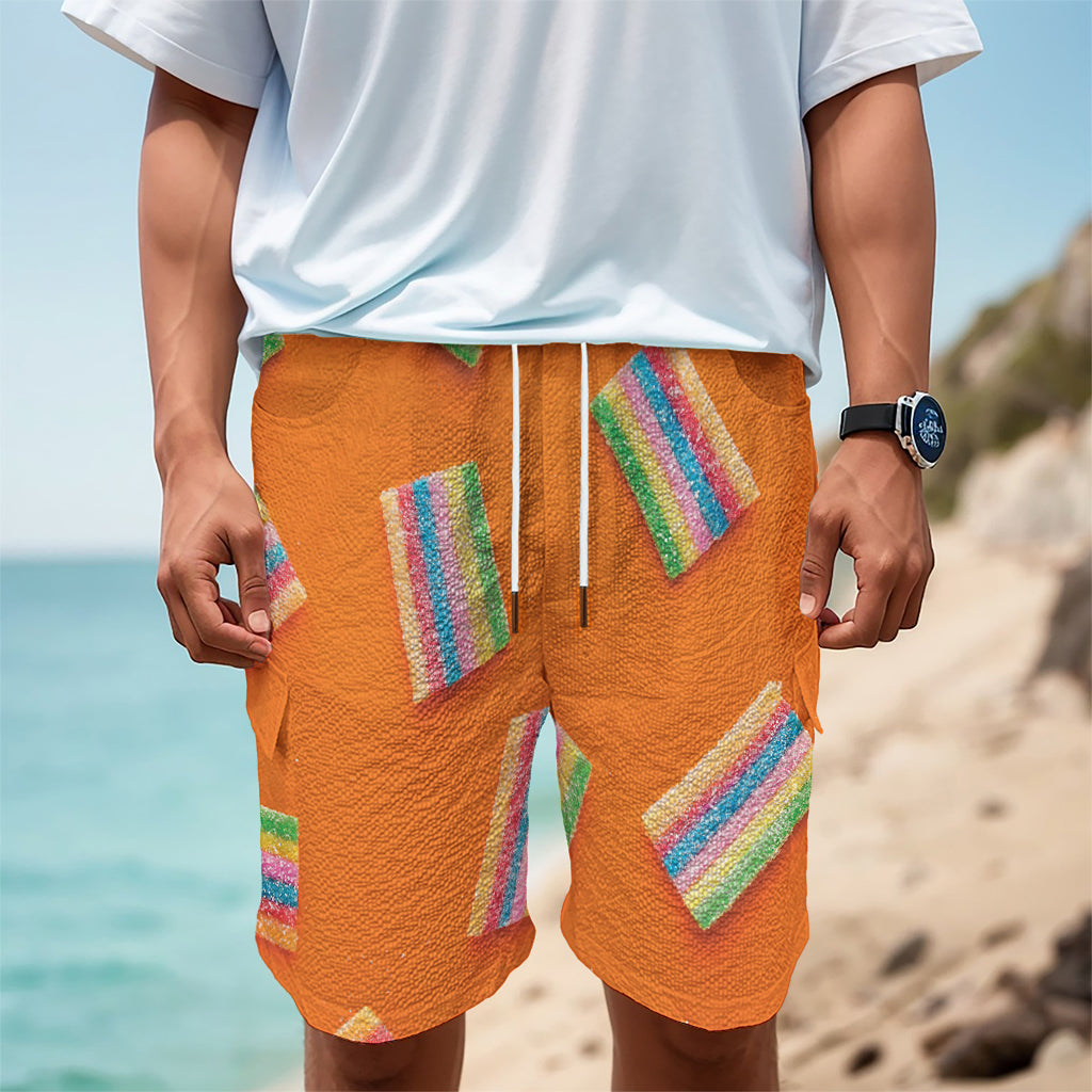 Colorful Gummy Print Men's Cargo Shorts