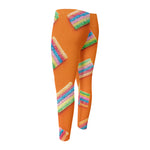 Colorful Gummy Print Men's Compression Pants