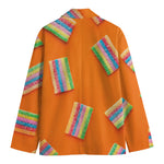 Colorful Gummy Print Men's Cotton Blazer