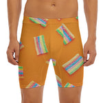Colorful Gummy Print Men's Long Boxer Briefs