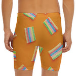 Colorful Gummy Print Men's Long Boxer Briefs