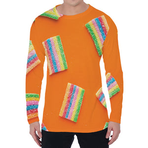 Colorful Gummy Print Men's Long Sleeve T-Shirt
