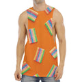 Colorful Gummy Print Men's Muscle Tank Top
