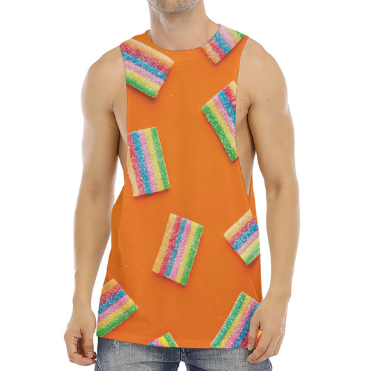 Colorful Gummy Print Men's Muscle Tank Top