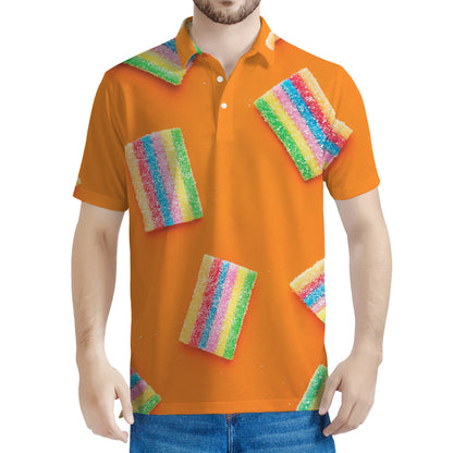 Colorful Gummy Print Men's Polo Shirt