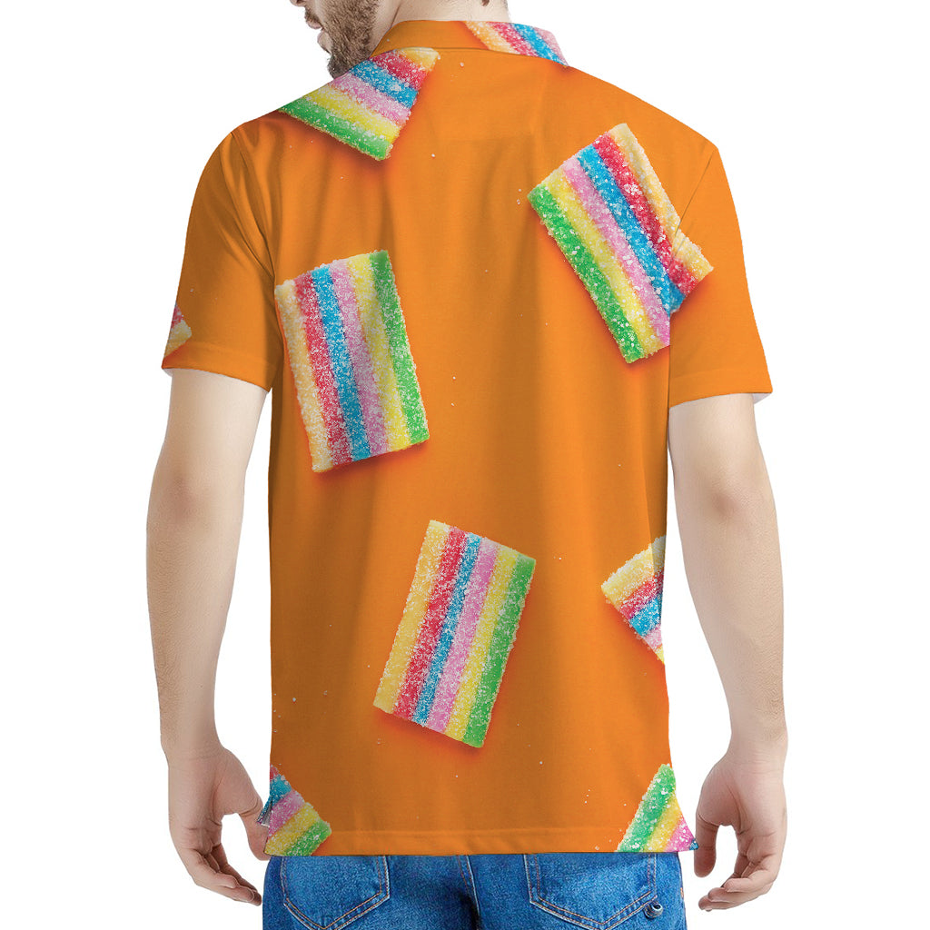 Colorful Gummy Print Men's Polo Shirt