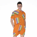 Colorful Gummy Print Men's Romper