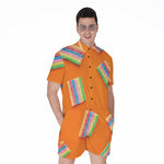 Colorful Gummy Print Men's Rompers