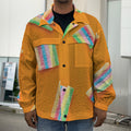 Colorful Gummy Print Men's Shirt Jacket