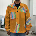 Colorful Gummy Print Men's Shirt Jacket