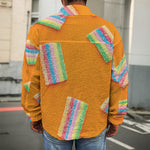 Colorful Gummy Print Men's Shirt Jacket