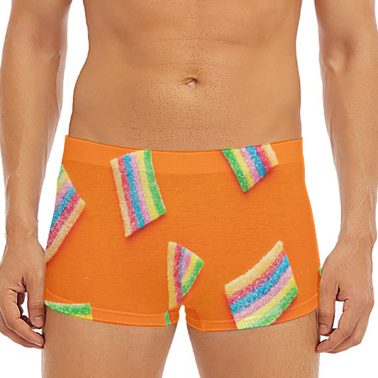 Colorful Gummy Print Men's Short Boxer Briefs