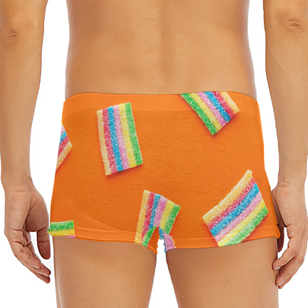 Colorful Gummy Print Men's Short Boxer Briefs