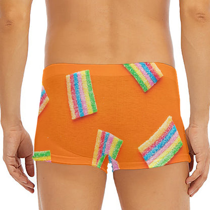 Colorful Gummy Print Men's Short Boxer Briefs