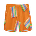 Colorful Gummy Print Men's Athletic Shorts