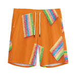 Colorful Gummy Print Men's Sports Shorts